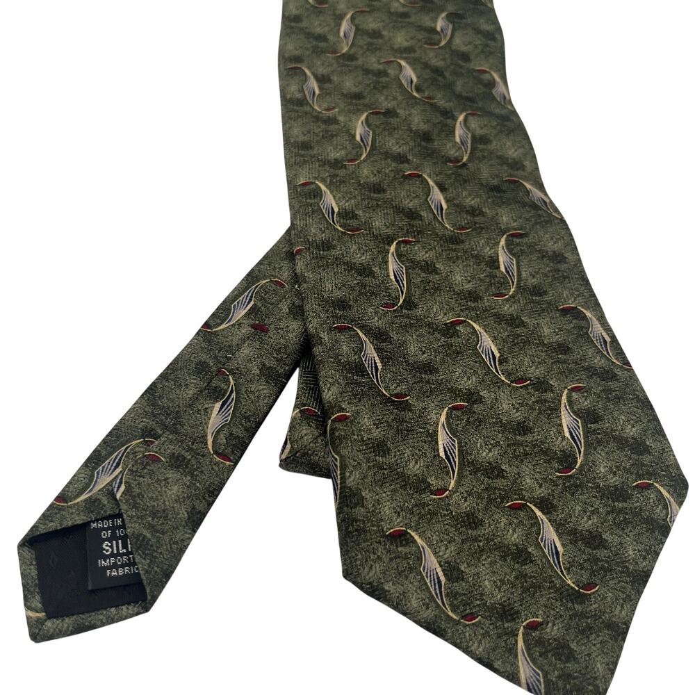 Graham & Lockwood Silk Tie Green Gold 60"